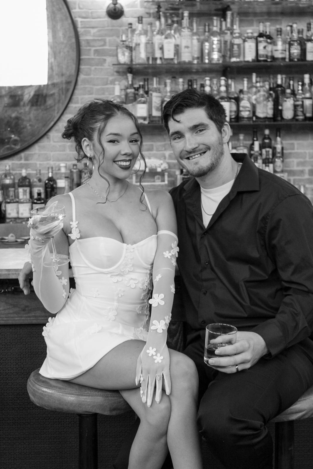 Daisy & Kyle Black and White Photo