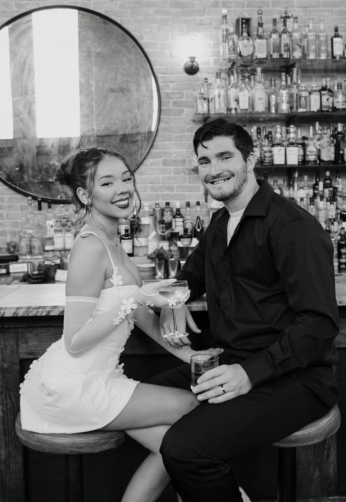 Daisy & Kyle Black and White Photo