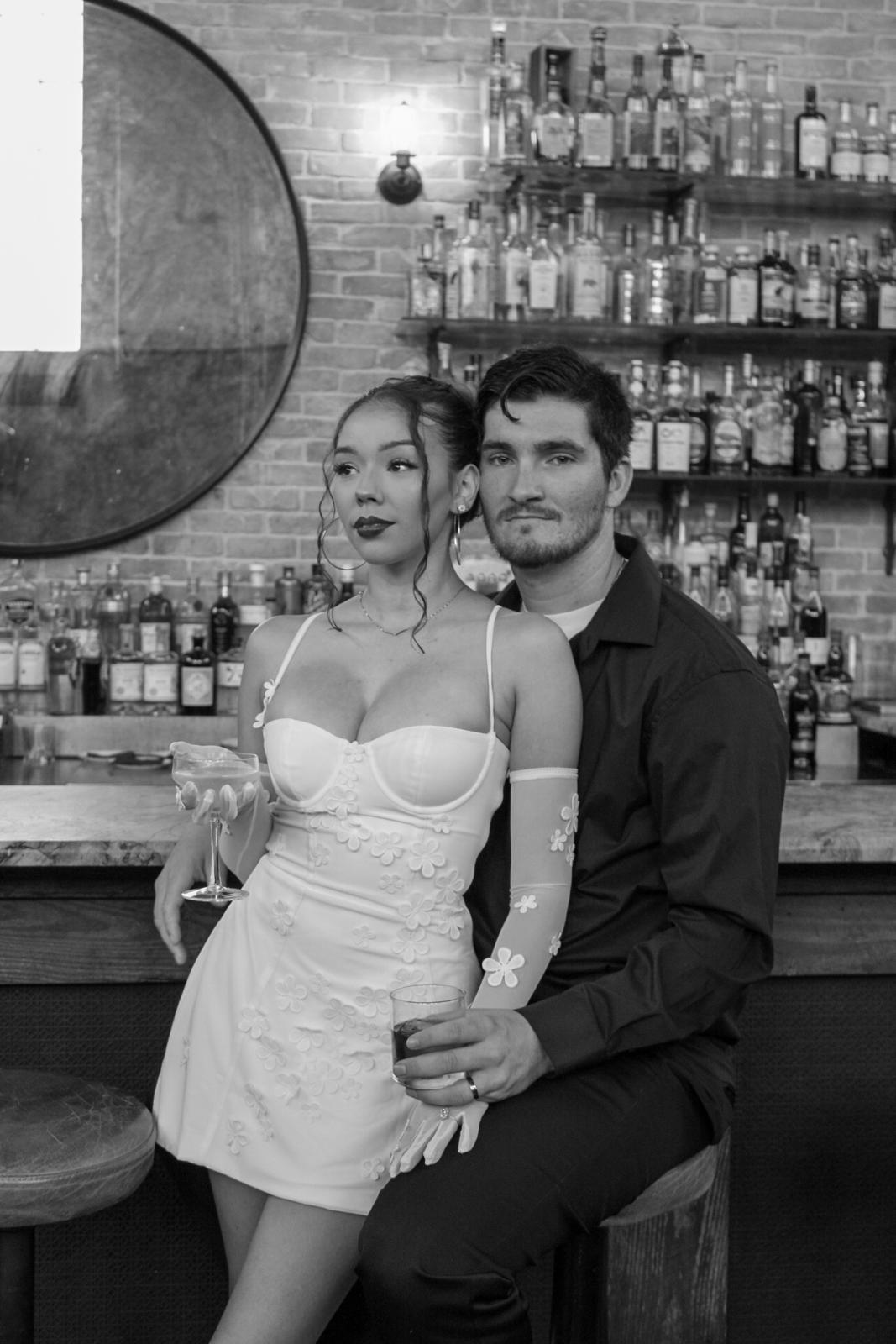 Daisy & Kyle Black and White Photo