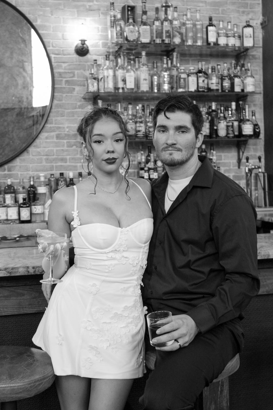 Daisy & Kyle Black and White Photo