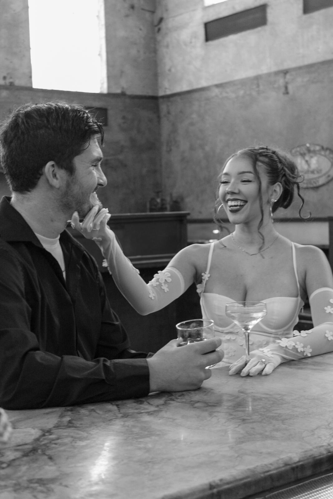 Daisy & Kyle Black and White Photo